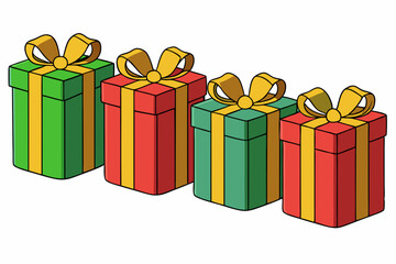 gift boxes vector illustration