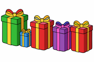 gift boxes vector illustration