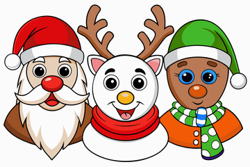 Santa Claus with reindeer