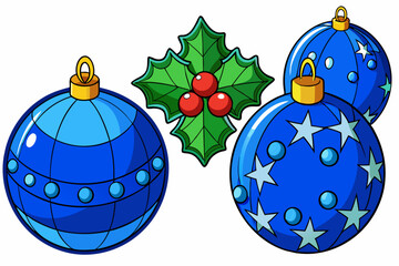 Christmas balls with Christmas tree