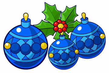 Christmas balls with Christmas tree