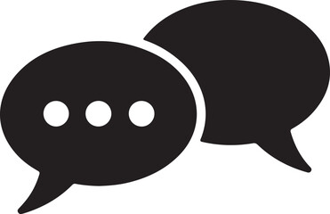 Chatting or messaging bubbles with dots flat icon apps and websites