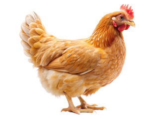 chicken hen isolated on white background , PNG