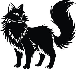 Black Silhouette of a Chick and Eggs