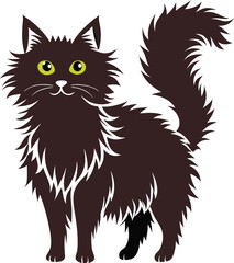 Black Silhouette of a Chick and Eggs