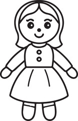 doll cartoon image vector art 