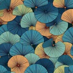 Naklejka premium seamless pattern with umbrellas