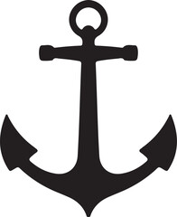 Ship anchor or boat anchor flat icon for apps and websites
