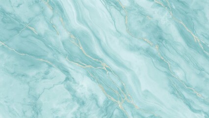 Glistening gold veins flow through soft blue marble textures, creating an elegant abstract pattern