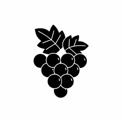 creative details Outline silhouette Grapes flat simple icon vector illustration 