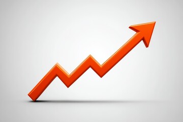 Upward Trend Growth Chart - Illustrates progress, success, and positive growth. Symbolizes achievement, development, and advancement toward goals. Represents increase, improvement