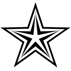 Obraz premium silver star on black background