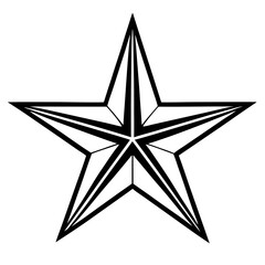 black and white star