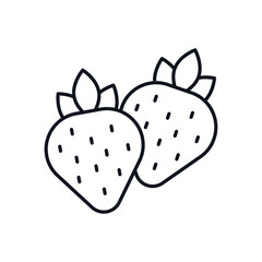 Strawberry Vector icon
