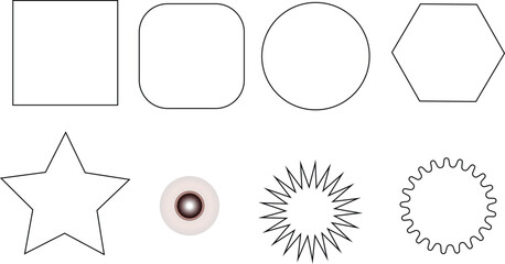 Print frame vectors border ventage design decoration illustration squre circles blank post papetr pattern set