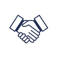 handshake line art vector icon