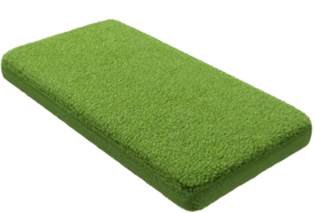 Artificial Green Grass Texture Surface for Outdoor and Indoor Use on Transparent Background