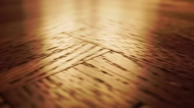 Classic Herringbone Pattern Golden Wood Floor Detailed Texture