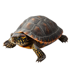 Obraz premium Captivating portrait of a turtle against a bright white backdrop studio setting