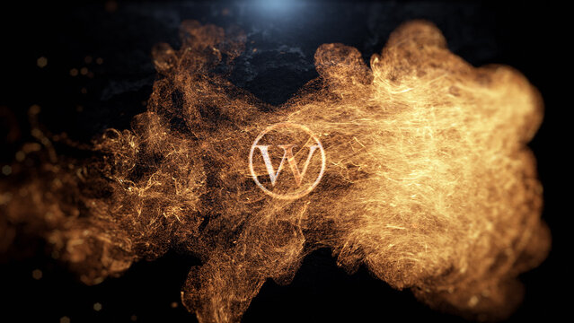 Golden Particle Stream Logo