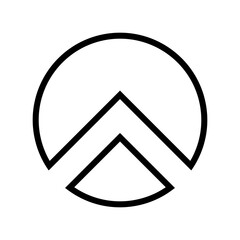 Architectural north arrow and compass outline vector