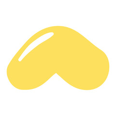 Diacritic circumflex shaped balloon, rounded glossy design, isolated vector on transparent background. Hand drawn illustration. Holiday, party, celebration, anniversary, birthday card, banner element