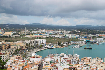 Obraz premium The Spanish city of Ibiza is the capital of the Balearic island of the same name, in the Mediterranean Sea