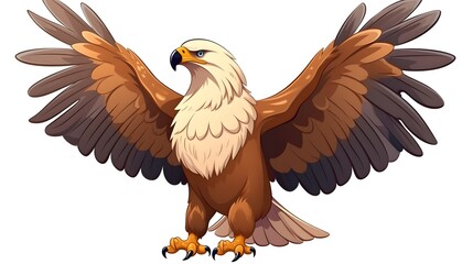 Obraz premium Professional Eagle Mascot Cartoon Vector for Isolated Illustration in Business Marketing