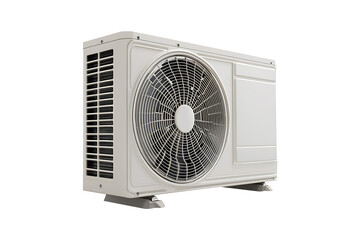 Fototapeta premium White color Heat Pump Unit isolated on transparent background 