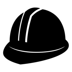 Iconic Black and White Construction Hard Hat Design for Safety First