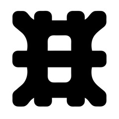 Abstract Symbol with Geometric Shapes, Resembling a Building or Structure Design