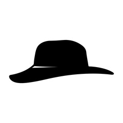 Stylish black floppy hat silhouette perfect for sun protection and fashion accessory