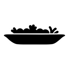 Abstract Black and White Image of a Container Filled with Food