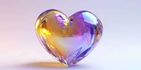 Abstract iridescent heart shape