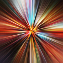 Obraz premium Colorful zoom motion effect. Abstract background. Color lines. Colored texture backdrop and banner. Multi color gradient pattern and textured wallpaper.
