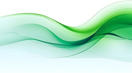 Obraz premium Vibrant Green Dynamic Waves Abstract Illustration for Professional Design Projects