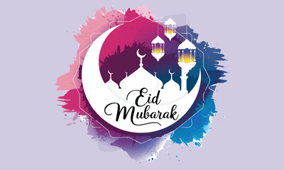Eid al adha mubarak Greetings Background. abstract Vector Illustration for greeting card, poster and banner.	