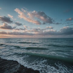Obraz premium Soft Hues of Sea and Sky in Landscape Art
