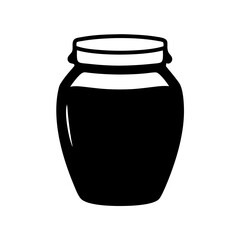Silhouette of a jar, possibly for jam, honey, or homemade goods