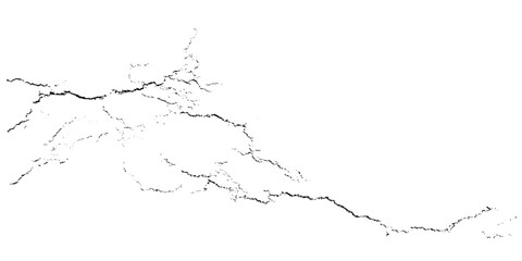 Vector overlay abstract texture. Natural complex crack element on white background. Organic grunge one color surface.