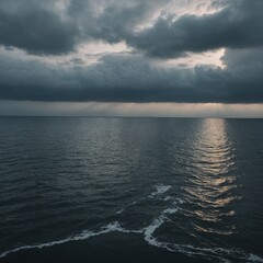 Fototapeta premium Subdued Weather and Calm Waters Painting