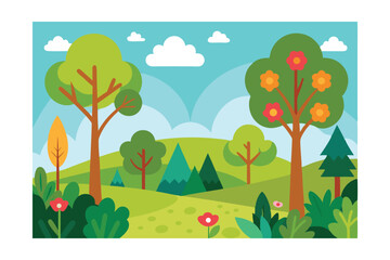 autumn landscape with trees