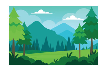 Obraz premium landscape with mountains and trees