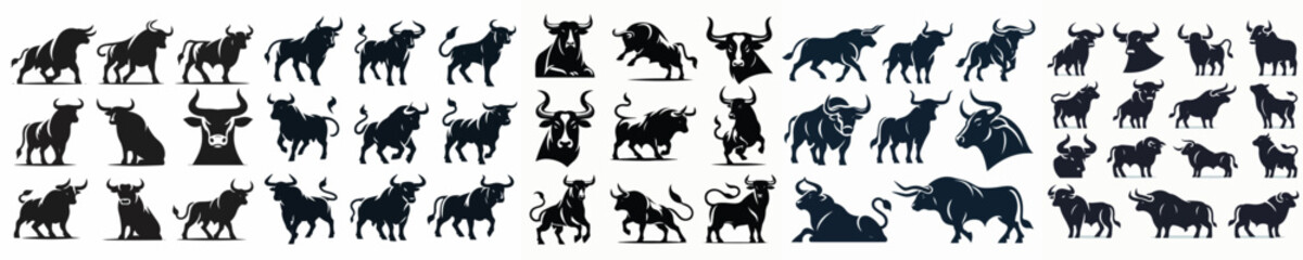 Vector bull silhouette