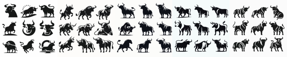 Vector bull silhouette