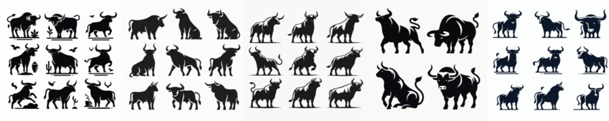 Vector bull silhouette