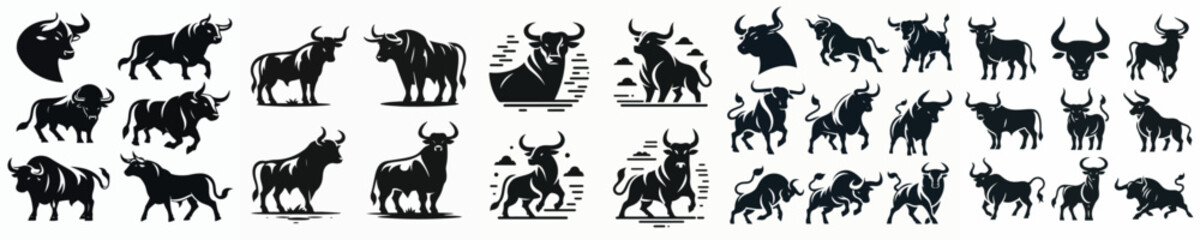 Vector bull silhouette