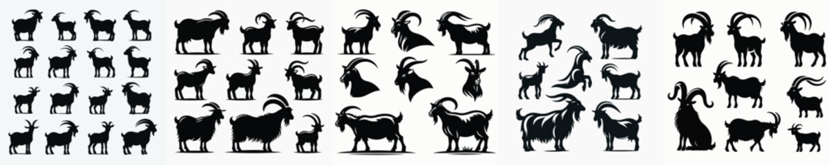 Vector goat silhouette