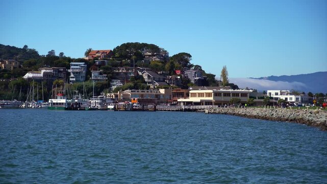 Downtown Tiburon California and Boat Harbor