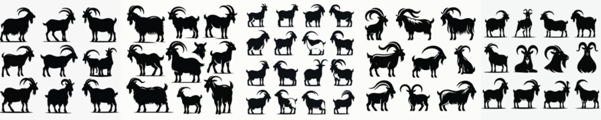 Vector goat silhouette